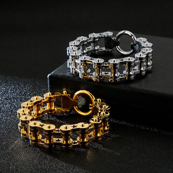 18mm wide men's motorcycle bike chain bracelet for men heavy stainless steel mens bicycle bracelets massive biker jewelry, Black
18mm wide men's motorcycle bike chain bracelet for men heavy stainless steel mens bicycle bracelets massive biker jewelry, Black