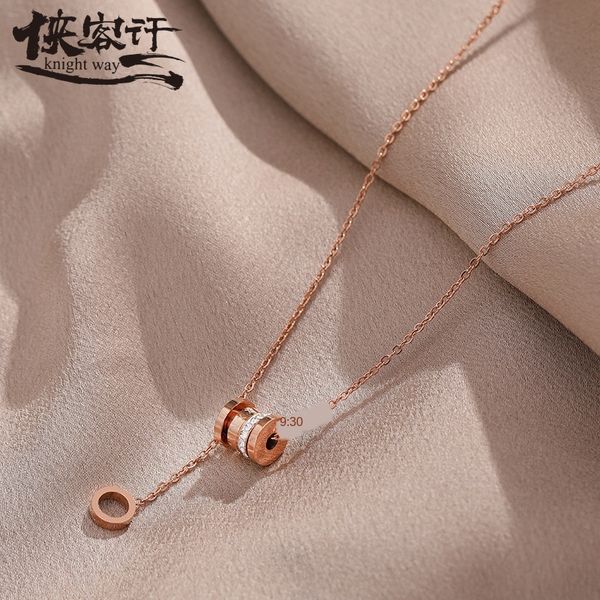 waist rose gold titanium steel necklace female tide red simple choker temperament tassel pendant accessories, Silver
waist rose gold titanium steel necklace female tide red simple choker temperament tassel pendant accessories, Silver
