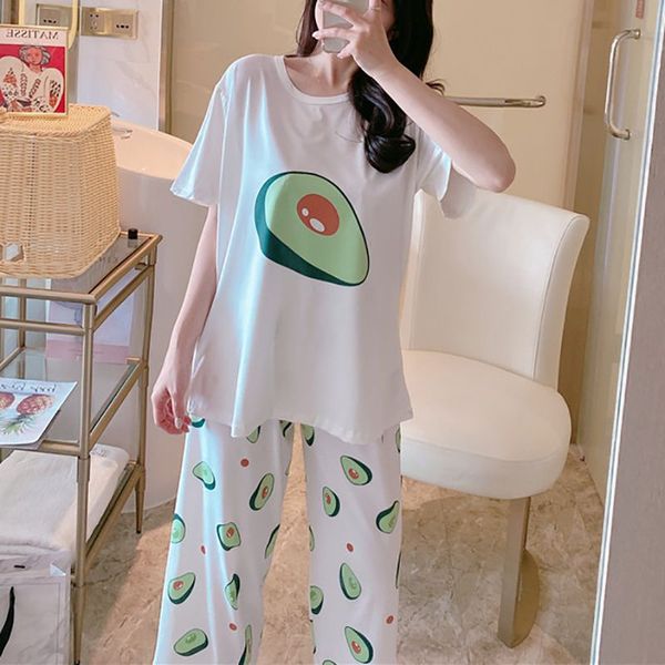love the new pajamas women summer short-sleeved trousers loose cartoon casual home service suit two-piece avocado color is optio, Black;red
love the new pajamas women summer short-sleeved trousers loose cartoon casual home service suit two-piece avocado color is optio, Black;red