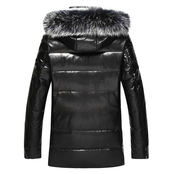 winter genuine leather coat men leather down coat fox fur hooded thick real leather sheepskin coat mc16c601 lwl1074, Black
winter genuine leather coat men leather down coat fox fur hooded thick real leather sheepskin coat mc16c601 lwl1074, Black