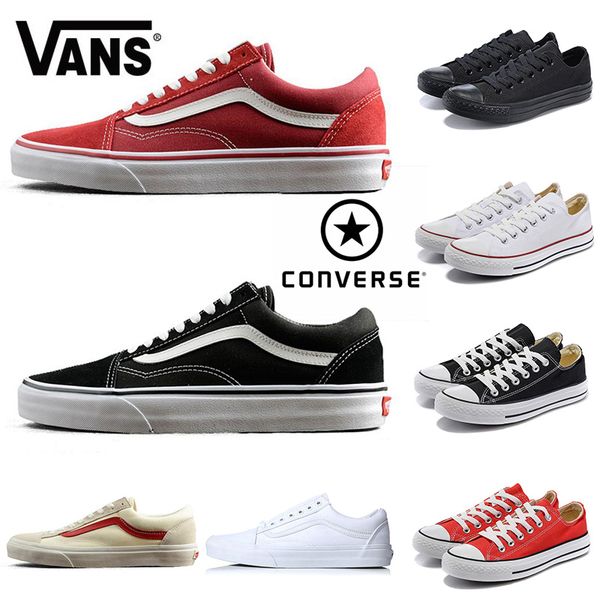 2020 classic van off the wall old skool original 1970s star og canvas running shoes triple white black red skate trainers 36-44, White;red
2020 classic van off the wall old skool original 1970s star og canvas running shoes triple white black red skate trainers 36-44, White;red