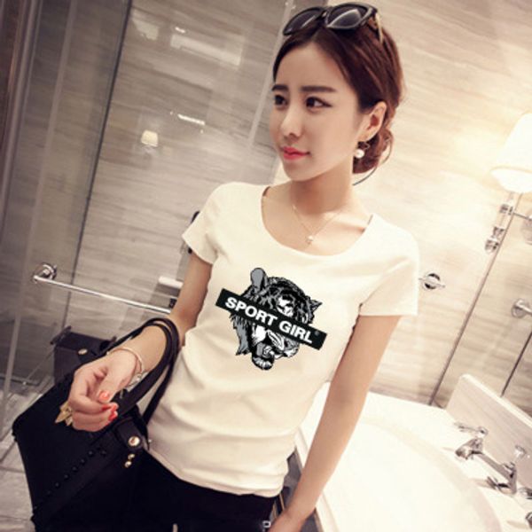 wholesale- new fashion summer white t-shirt sport gril printed loose short sleeve women clothes
wholesale- new fashion summer white t-shirt sport gril printed loose short sleeve women clothes