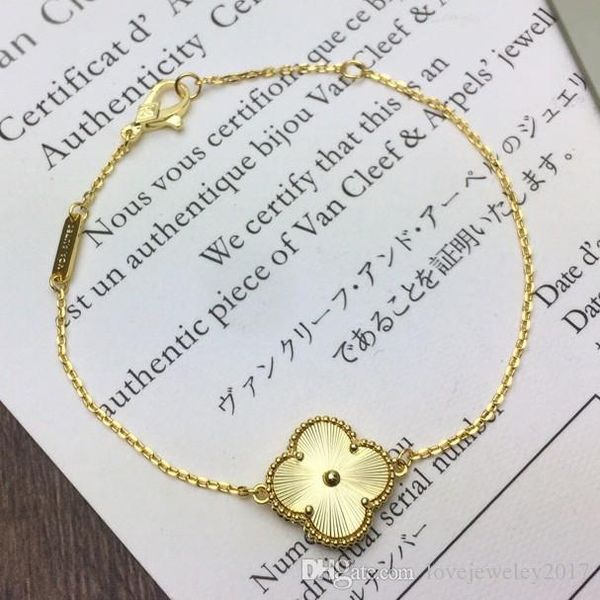 18k gold single flower clover bracelet luxury desinger jewelry women bracelets silver fashion jewelry brand, Golden;silver
18k gold single flower clover bracelet luxury desinger jewelry women bracelets silver fashion jewelry brand, Golden;silver