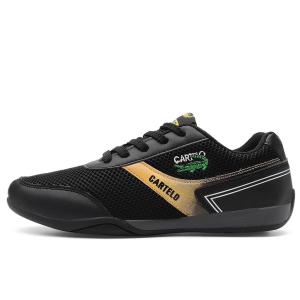 cartelo gentleman sports casual shoes flat driving shoes, Black