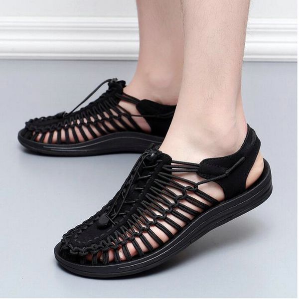 big size lover shos beach sandals male casual sandals shoes handmade woven men summer casual shoes a21-01, Black
big size lover shos beach sandals male casual sandals shoes handmade woven men summer casual shoes a21-01, Black