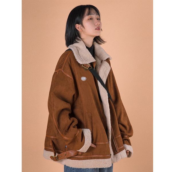 lamb hair coat female 2019 student tide winter lapel thickening work clothes cotton clothes, Black
lamb hair coat female 2019 student tide winter lapel thickening work clothes cotton clothes, Black