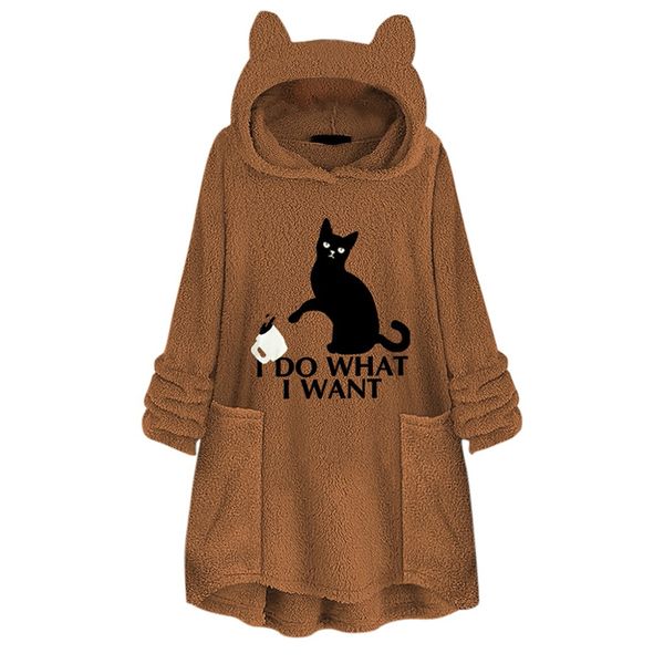 hoodie sweatshirt women winter fleece cat ear long pocket loose casual hooded feminine oversize sweatshirt plus size, Black
hoodie sweatshirt women winter fleece cat ear long pocket loose casual hooded feminine oversize sweatshirt plus size, Black