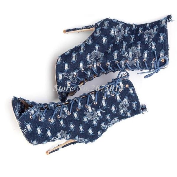 plus size 43 women boots peep toe lace-up blue denim leather boots women high gladiator heels ladies summer socks ankle, Black
plus size 43 women boots peep toe lace-up blue denim leather boots women high gladiator heels ladies summer socks ankle, Black