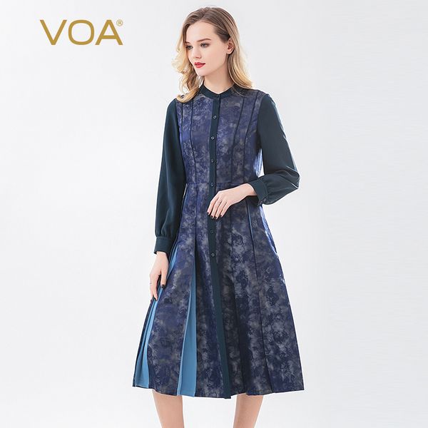 voa 23mmi silk dyed jacquard collar long sleeve single-breasted contrast stitching pleated oversized dress a10828, Black;gray
voa 23mmi silk dyed jacquard collar long sleeve single-breasted contrast stitching pleated oversized dress a10828, Black;gray