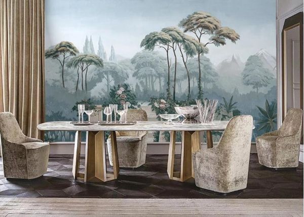 custom 3d wallpaper p murals garden hand drawn medieval tropical jungle tv background wall living room bedroom 3d wallpaper