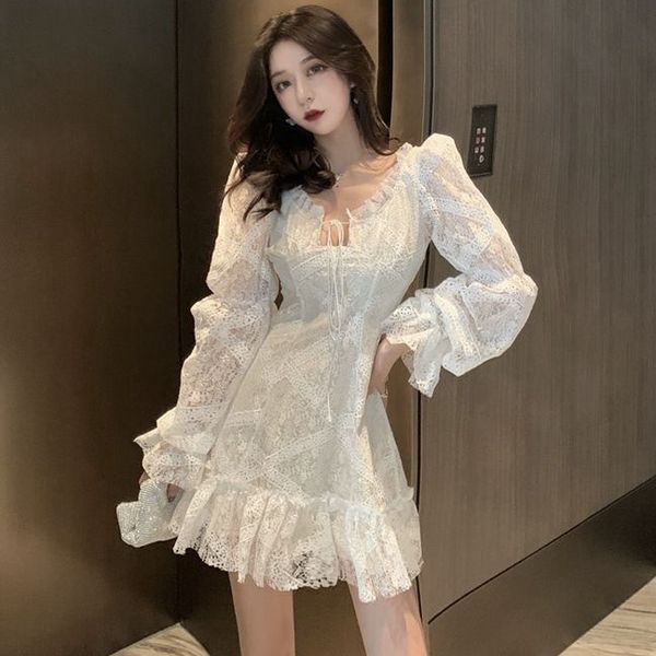 casual dresses 2021 with season high waist back skirt short long sleeve lace dress, Black;gray
casual dresses 2021 with season high waist back skirt short long sleeve lace dress, Black;gray