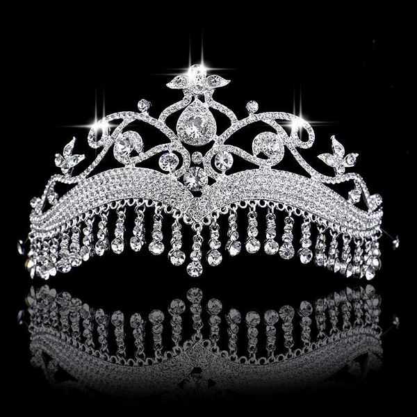 forseven silver rhinestone tiara big round crowns princess hair accessories party prom birthday tiara wedding bridal accessories, Golden;white
forseven silver rhinestone tiara big round crowns princess hair accessories party prom birthday tiara wedding bridal accessories, Golden;white