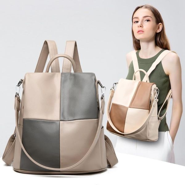 2020 new fashion women's high-quality leather backpack teen girl mini backpack schoolbag female travel stitching
2020 new fashion women's high-quality leather backpack teen girl mini backpack schoolbag female travel stitching