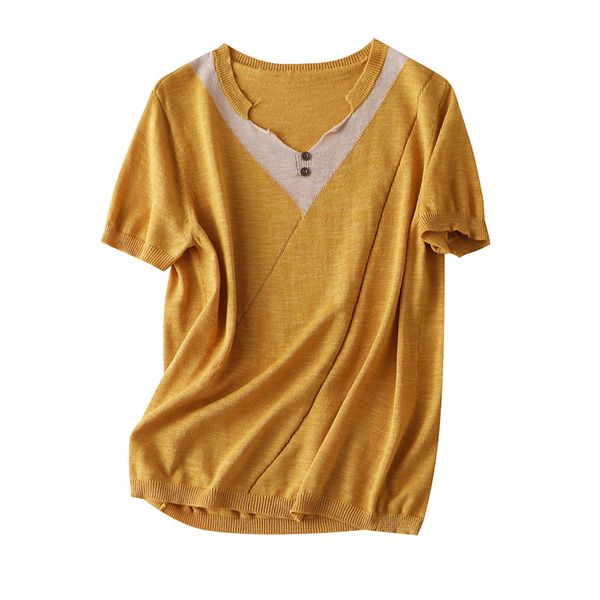 75% linen10% cotton thin summer pullover feminino patchwork office lady v-neck womens new arrival sweaters, White;black
75% linen10% cotton thin summer pullover feminino patchwork office lady v-neck womens new arrival sweaters, White;black