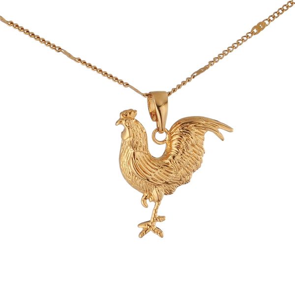 trendy women jewelry 24k gold plated rooster chicken pendant necklace fashion animal jewelry, Silver
trendy women jewelry 24k gold plated rooster chicken pendant necklace fashion animal jewelry, Silver