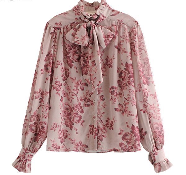 women floral print oversized summer elegant chiffon blouse bow neckline ruffles sleeve shirt chic blusas mujer camisas, White
women floral print oversized summer elegant chiffon blouse bow neckline ruffles sleeve shirt chic blusas mujer camisas, White