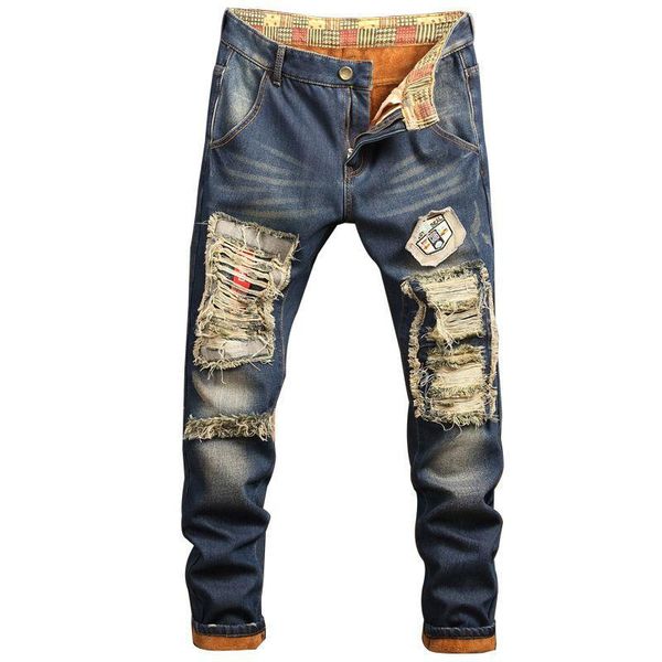 denim jeans hole jeans ripped men patchwork plus size pants winter plus velvet punk style streetwear, Blue
denim jeans hole jeans ripped men patchwork plus size pants winter plus velvet punk style streetwear, Blue