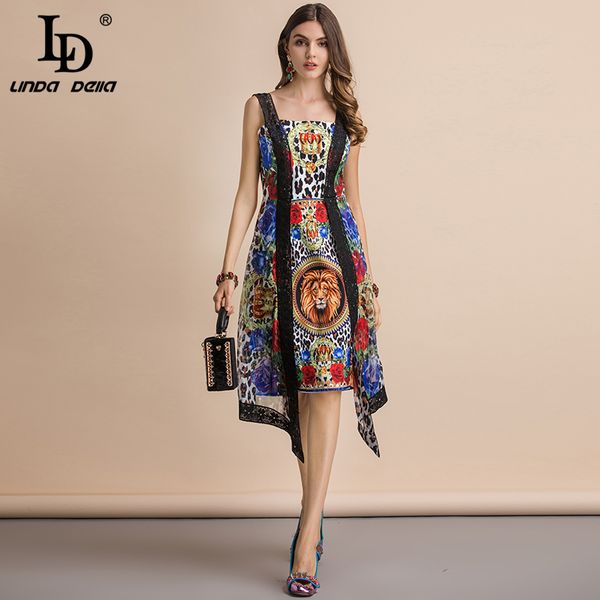 ld linda della fashion runway summer lace spaghetti strap dress women's backless animal print splice asymmetrical dress, Black;gray
ld linda della fashion runway summer lace spaghetti strap dress women's backless animal print splice asymmetrical dress, Black;gray