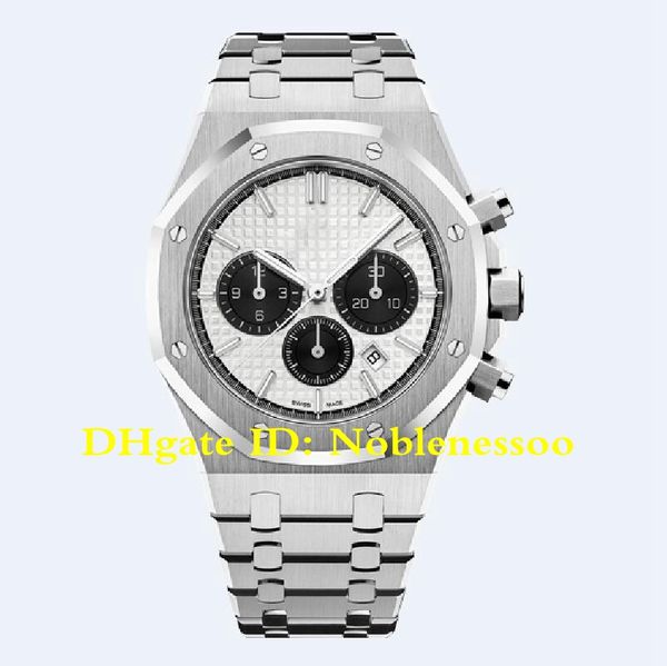 7 color new style n8 factory men's oak chronograph 41mm panda dial steel 26331st.oo.1220st.03 quartz movement watches, Slivery;brown
7 color new style n8 factory men's oak chronograph 41mm panda dial steel 26331st.oo.1220st.03 quartz movement watches, Slivery;brown