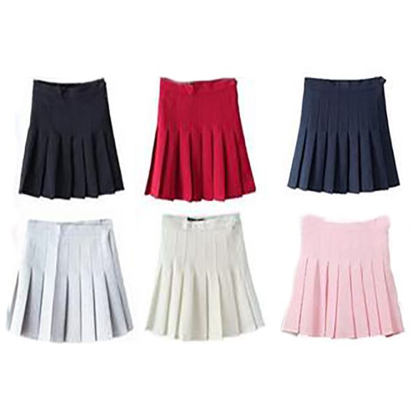 2019 skirt summer new women's korean version of the high waist pleated skirt college wind solid color a word tennis, White;red
2019 skirt summer new women's korean version of the high waist pleated skirt college wind solid color a word tennis, White;red