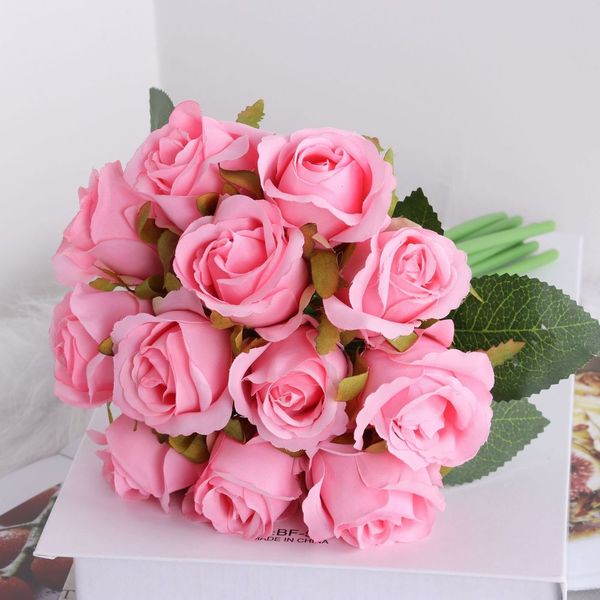 1bunch rose pink silk peony artificial flower bouquet simulation 12 little roses fake flowers for home wedding decoration indoor
1bunch rose pink silk peony artificial flower bouquet simulation 12 little roses fake flowers for home wedding decoration indoor