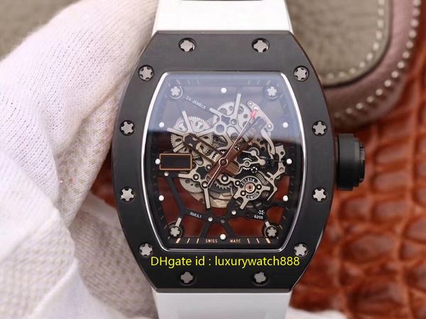 luxury mens watch americas stable automatic wristwatch black ceramics case rubber strap sapphire diameter 42mm sport watchs, Slivery;brown
luxury mens watch americas stable automatic wristwatch black ceramics case rubber strap sapphire diameter 42mm sport watchs, Slivery;brown