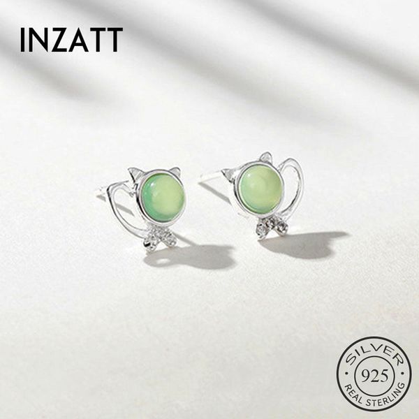 inzareal 925 sterling silver green glass cat stud earrings for fashion women party cute animal fine jewelry accessories gift, Golden;silver
inzareal 925 sterling silver green glass cat stud earrings for fashion women party cute animal fine jewelry accessories gift, Golden;silver