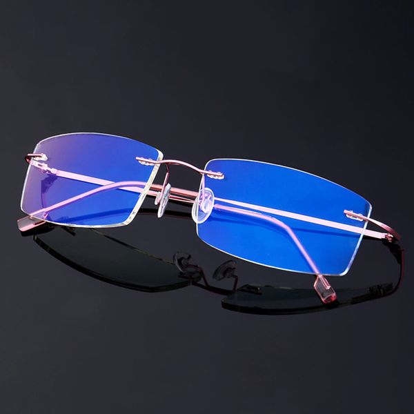 blue light blocking glasses super spring rimless metal glasses frame women men folding gaming computer anti blue ray l3, White;black
blue light blocking glasses super spring rimless metal glasses frame women men folding gaming computer anti blue ray l3, White;black