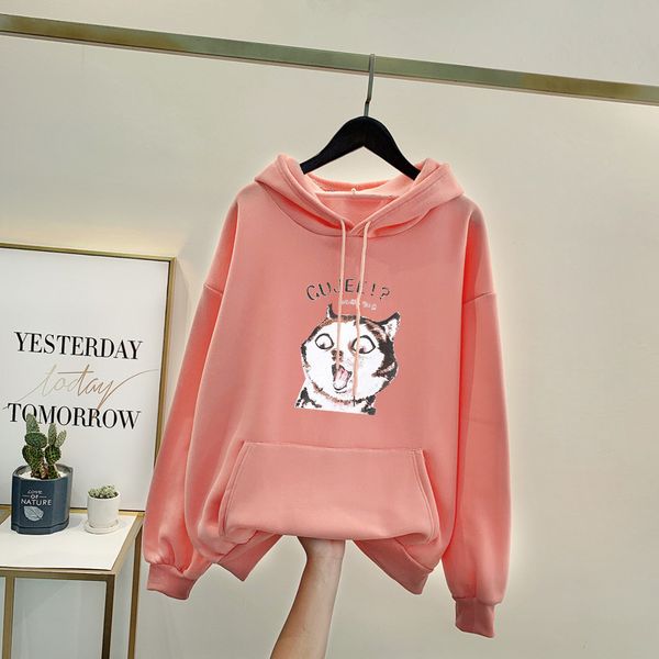 plus velvet two ha hoodie women's cartoon printed pullover hoodie fall and winter clothes student coat fashion, Black
plus velvet two ha hoodie women's cartoon printed pullover hoodie fall and winter clothes student coat fashion, Black
