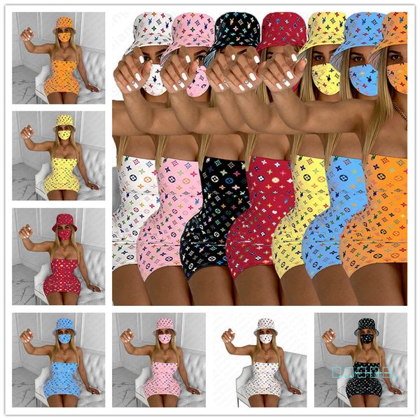 women summer dress strapless tight skirt with hat face mask 3 piece set designer clubwear trendy lady girls party cloth 2020 e5301, White
women summer dress strapless tight skirt with hat face mask 3 piece set designer clubwear trendy lady girls party cloth 2020 e5301, White