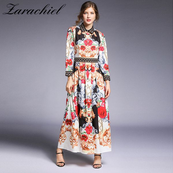 elegant floral print dress 2019 new autumn women flower print long dress female wrist sleeve a-line vestidos runway maxi, Black;gray
elegant floral print dress 2019 new autumn women flower print long dress female wrist sleeve a-line vestidos runway maxi, Black;gray