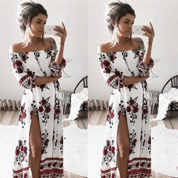 women ladies clothing dress chiffon floral long sleeve party flower casual long maxi dresses women summer sundress, White;black
women ladies clothing dress chiffon floral long sleeve party flower casual long maxi dresses women summer sundress, White;black