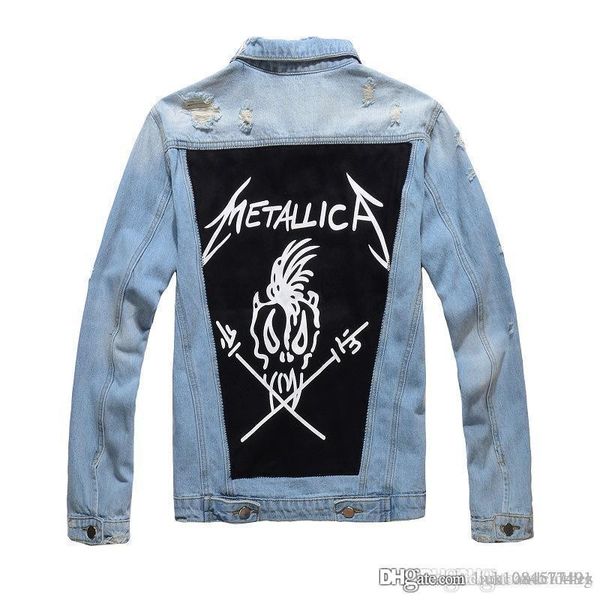 19ss spring fashion new men's denim jacket cross skull patch light blue worn out old jacket tide diamond personalitymens designer hoodi, Black;brown
19ss spring fashion new men's denim jacket cross skull patch light blue worn out old jacket tide diamond personalitymens designer hoodi, Black;brown