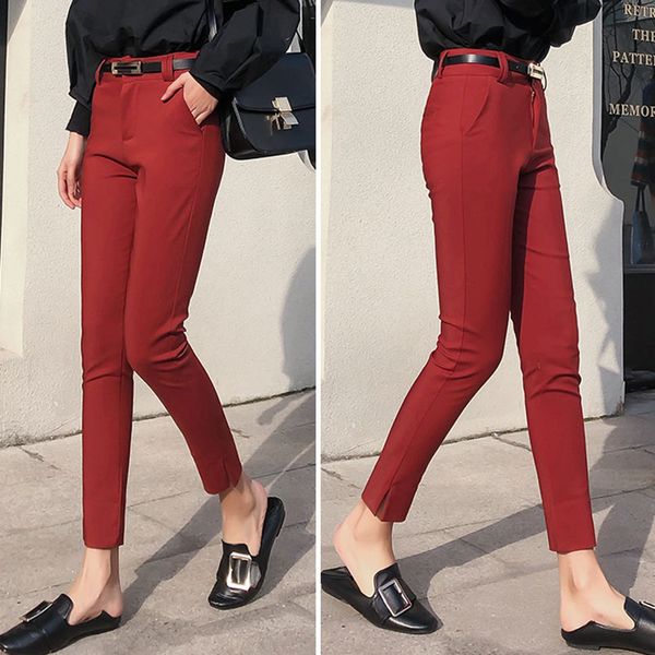 women's pants & capris trousers women 2021 ankle-length female leggings pantalon femme workwear slim high waist casual woman harem, Black;white
women's pants & capris trousers women 2021 ankle-length female leggings pantalon femme workwear slim high waist casual woman harem, Black;white