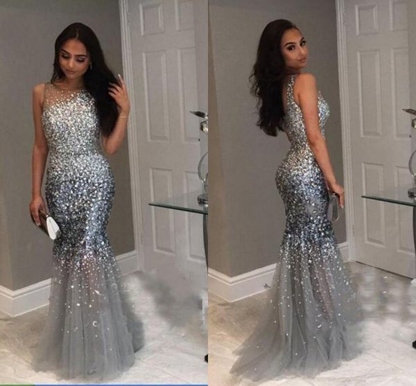 luxury silver crystal beads prom pageant dresses 2019 mermaid jewel sheer cap sleeve evening gowns formal special occasion dress girls, Black
luxury silver crystal beads prom pageant dresses 2019 mermaid jewel sheer cap sleeve evening gowns formal special occasion dress girls, Black