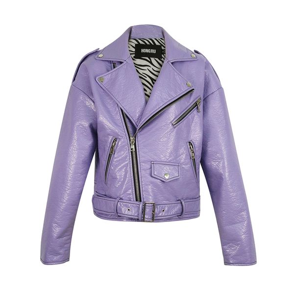 2020 spring new style korean-style loose-fit locomotive high-waisted short leather jacket women purple blue biker coat hr5031, Black
2020 spring new style korean-style loose-fit locomotive high-waisted short leather jacket women purple blue biker coat hr5031, Black