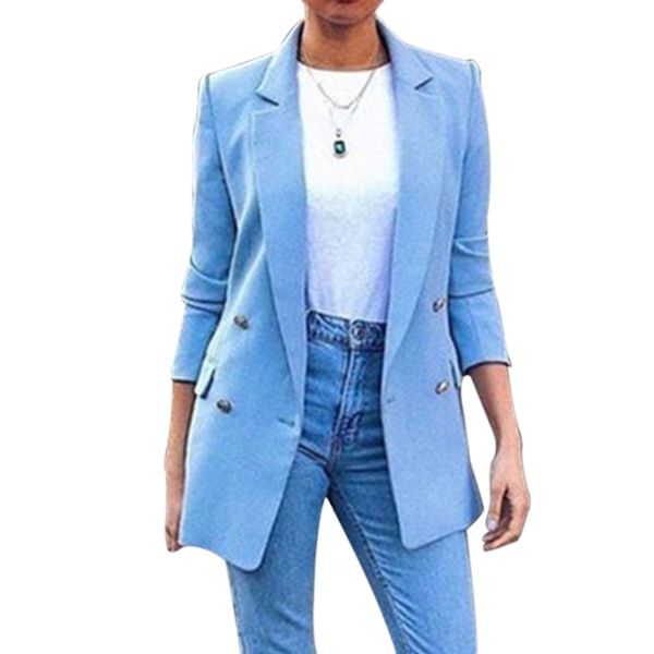 oeak blazer women suit jackets long solid coats office ladies turn down collar jackets casual female outerwear suit blazer, White;black
oeak blazer women suit jackets long solid coats office ladies turn down collar jackets casual female outerwear suit blazer, White;black