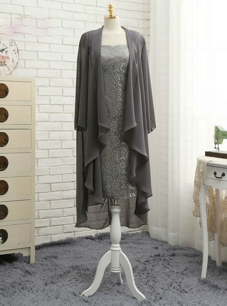 grey lace knee length short mother of the bride dress with coat jacket chiffon mother of the groom suits wedding party gowns 2020, Black;red
grey lace knee length short mother of the bride dress with coat jacket chiffon mother of the groom suits wedding party gowns 2020, Black;red