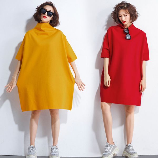 party dresses autumn women turtleneck cotton knitting femme clothes elegant solid vestidos big size fashion ladies loose dress 2021, White;black
party dresses autumn women turtleneck cotton knitting femme clothes elegant solid vestidos big size fashion ladies loose dress 2021, White;black