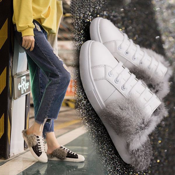 fashion closed toe concise solid fluffy fur slippers women low flat with casual ladies slides outside faux fur winter shoes, Black
fashion closed toe concise solid fluffy fur slippers women low flat with casual ladies slides outside faux fur winter shoes, Black