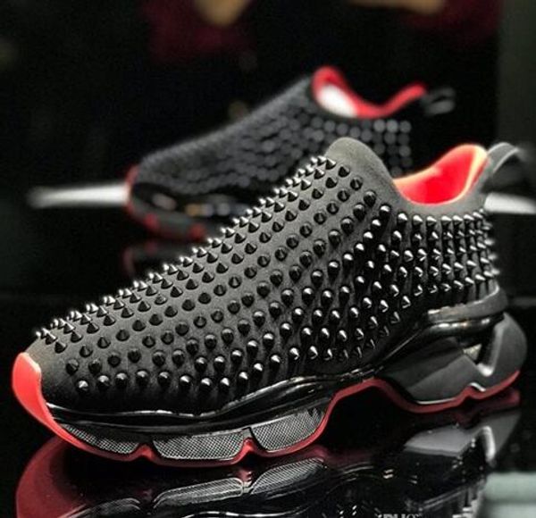 2019 men designer running red shoes krystal spike sock trainers luxury bottom sneakers neoprene rivet sneaker for women spike-sock flat shoe, Black
2019 men designer running red shoes krystal spike sock trainers luxury bottom sneakers neoprene rivet sneaker for women spike-sock flat shoe, Black