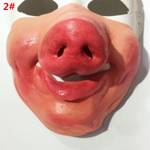 

funny props scary latex half face mask women men masquerade mardi gras masks carnival party christmas halloween navidad cosplay costumes, Silver