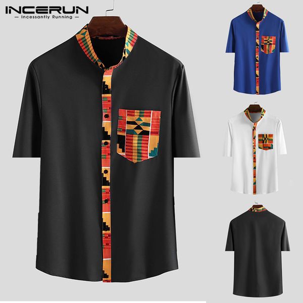 incerun men floral short sleeve stand collar shirts ethnic printed shirt vintage loose buttons streetwear african clothes s-3xl7, White;black
incerun men floral short sleeve stand collar shirts ethnic printed shirt vintage loose buttons streetwear african clothes s-3xl7, White;black