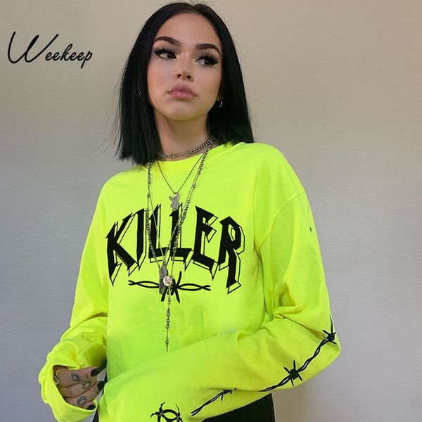 weekeep print streetwear o-neck long sleeve sweatshirt women fashion fluorescence color pullover hoodies women, Black
weekeep print streetwear o-neck long sleeve sweatshirt women fashion fluorescence color pullover hoodies women, Black