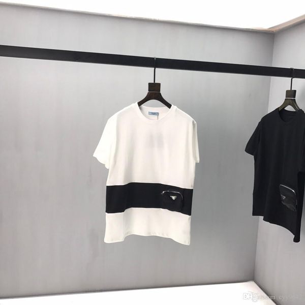 early spring 2020 new color block letter logo short sleeve tee double strand fine cotton fabric black and white ok16
early spring 2020 new color block letter logo short sleeve tee double strand fine cotton fabric black and white ok16