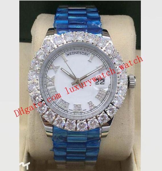 10 style mens platinum ii diamond dial bigger diamond bezel roman numerals automatic fashion date men's watches wristwatch, Slivery;brown
10 style mens platinum ii diamond dial bigger diamond bezel roman numerals automatic fashion date men's watches wristwatch, Slivery;brown