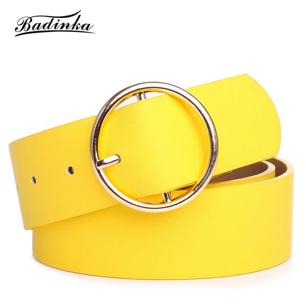 badinka 2019 new designer round metal circle belt waistband ladies wide white black yellow pu faux leather waist belts for women, Black;brown
badinka 2019 new designer round metal circle belt waistband ladies wide white black yellow pu faux leather waist belts for women, Black;brown