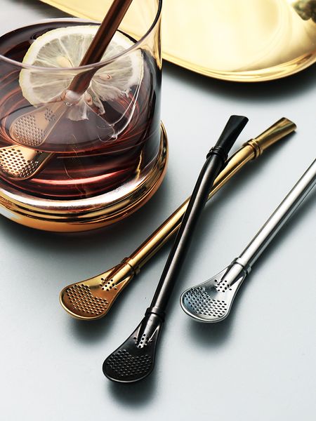 reusable stainless steel filter straw spoon rose gold yerba mate tea drink cocktail straws filtered bar drinking tools
reusable stainless steel filter straw spoon rose gold yerba mate tea drink cocktail straws filtered bar drinking tools