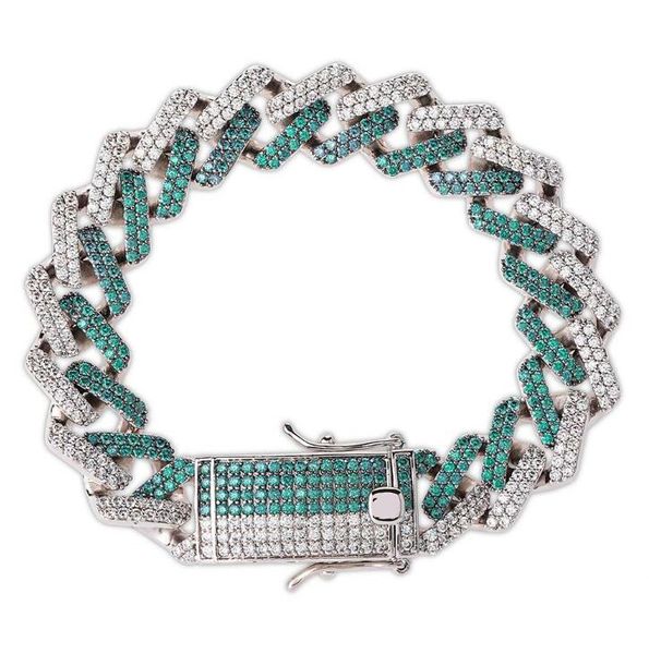 hip-hop bracele green high-end personality men's bracelet zircon strip hiphop long button bracelet the gift for men, Black
hip-hop bracele green high-end personality men's bracelet zircon strip hiphop long button bracelet the gift for men, Black