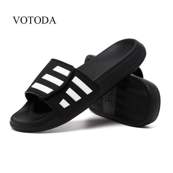 votoda men's adjustable clasp pvc flat slippers couple personality outdoor beach flip flops indoor home bathroom sandals, Black
votoda men's adjustable clasp pvc flat slippers couple personality outdoor beach flip flops indoor home bathroom sandals, Black